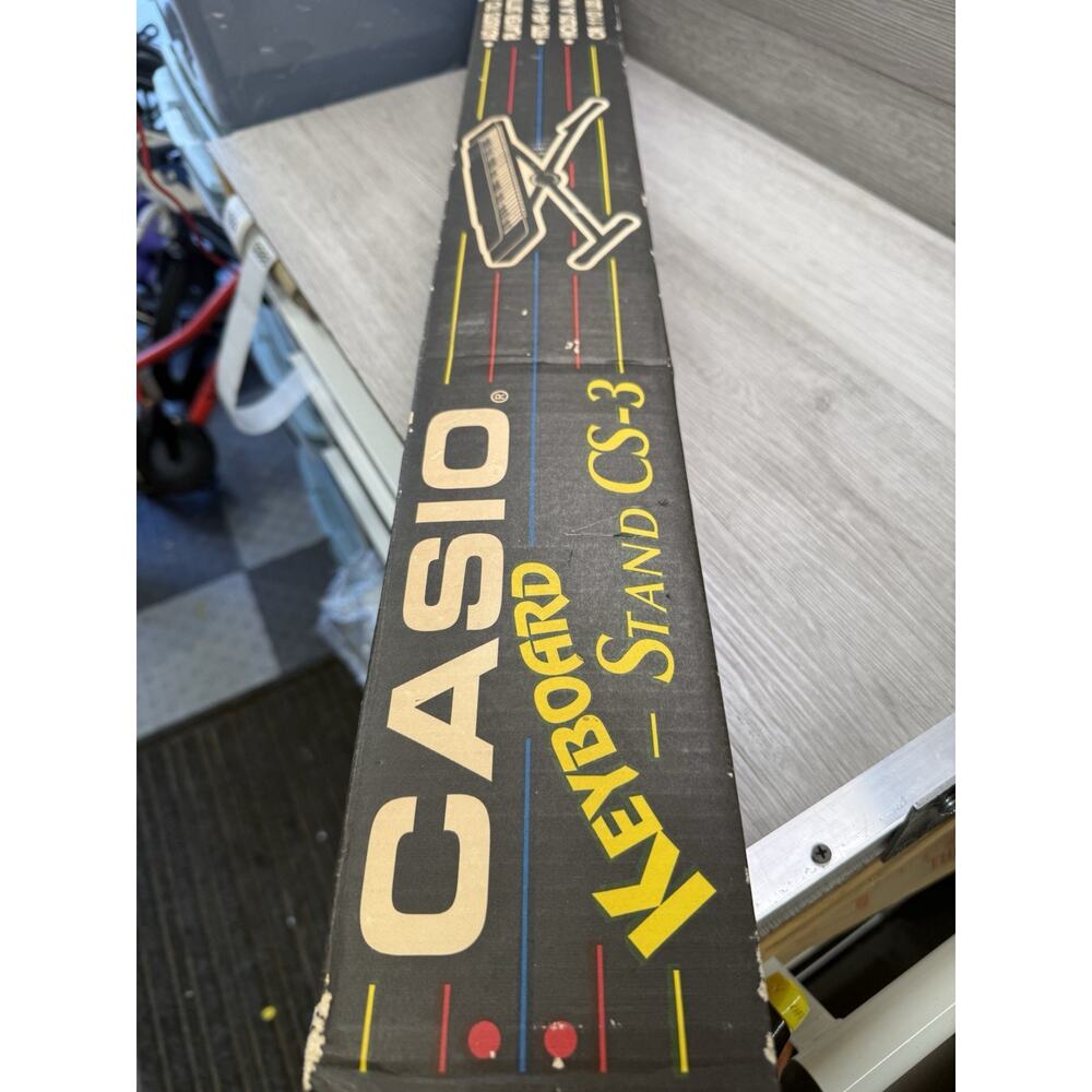 Vintage CASIO Keyboard Stand CS-3 In Original Box USA Made Fits 49-61 Key